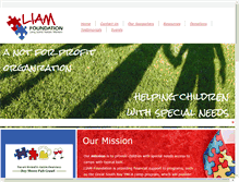 Tablet Screenshot of liam-foundation.org
